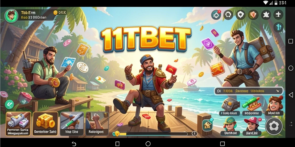 Tampilan gameplay <strong>11TBET</strong> yang penuh warna dan menghibur.