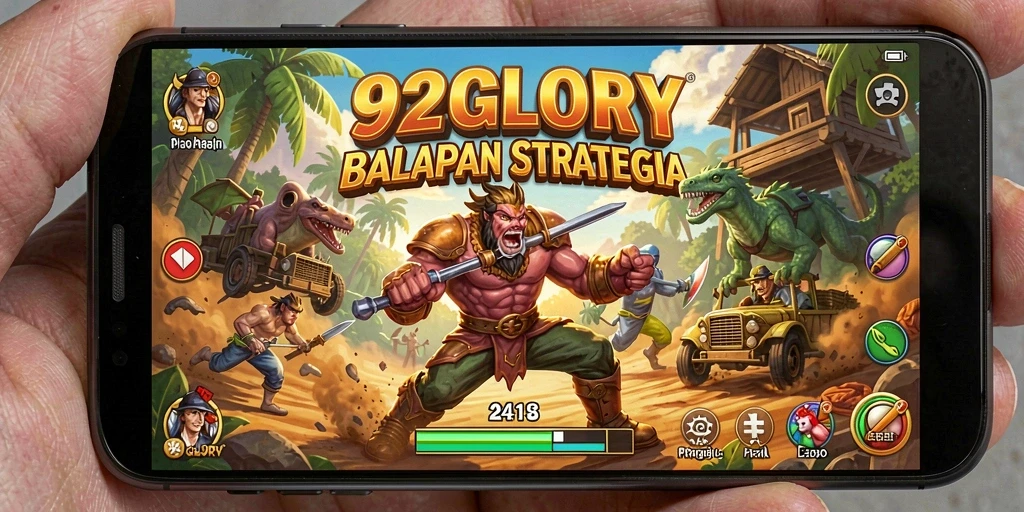 Tangkapan layar menampilkan balapan mendebarkan di 92GLORY.