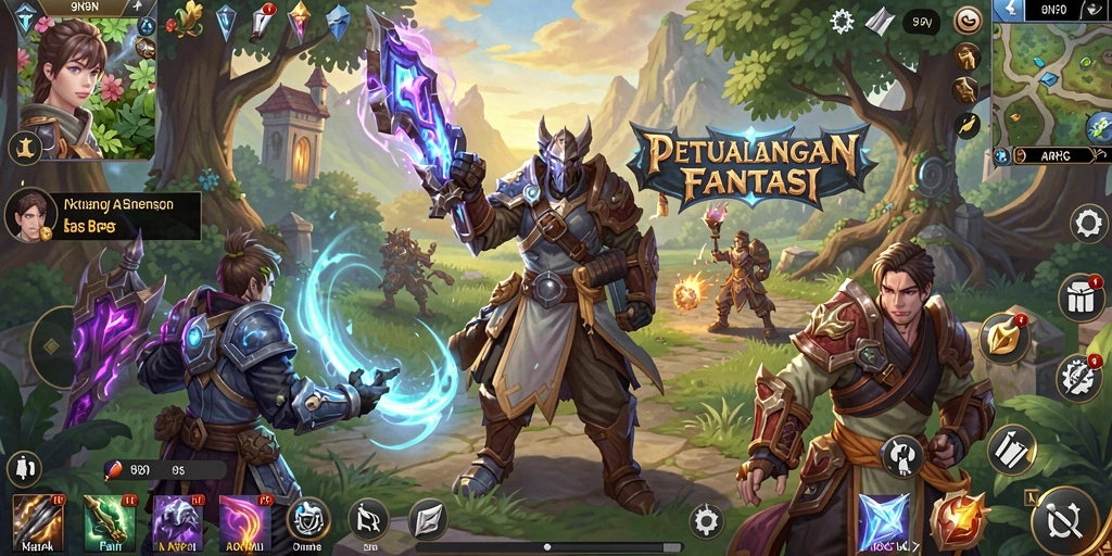 Tangkapan layar menunjukkan aksi seru dalam pertempuran ARPG.