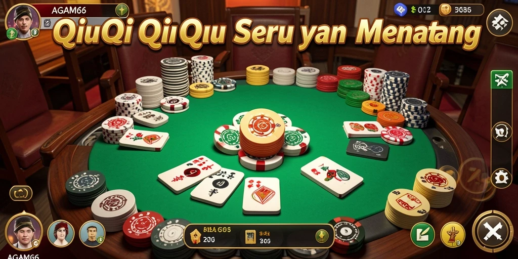 Tampilan gameplay QiuQiu yang seru dan menarik.