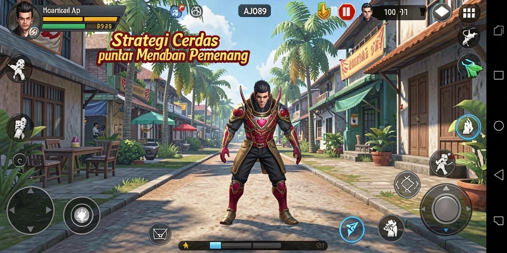 Tampilan strategis dan mendebarkan dari gameplay AJO89.