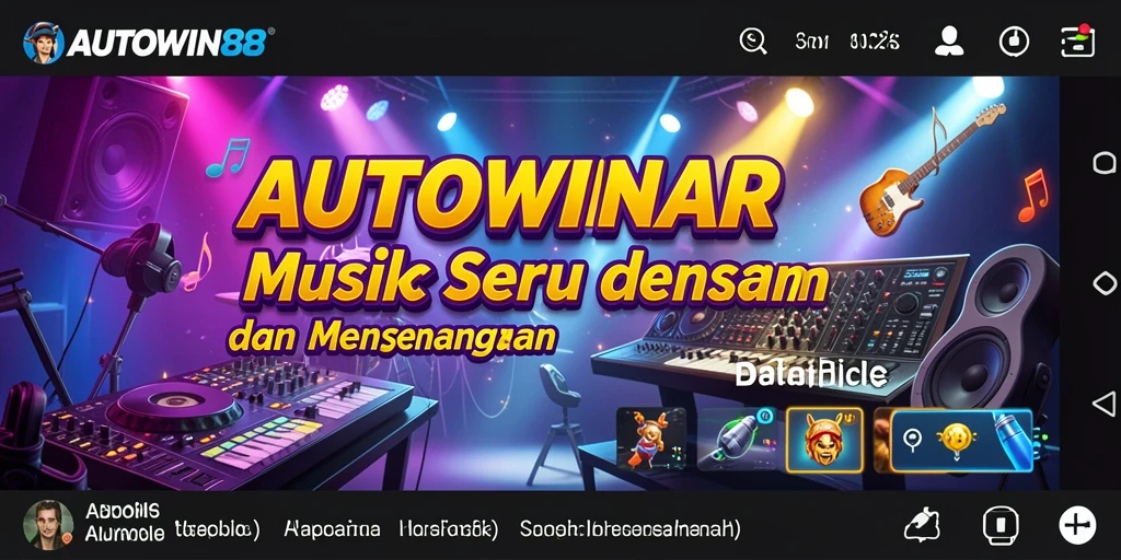 Screenshot AUTOWIN88 menampilkan gameplay yang penuh aksi musik.