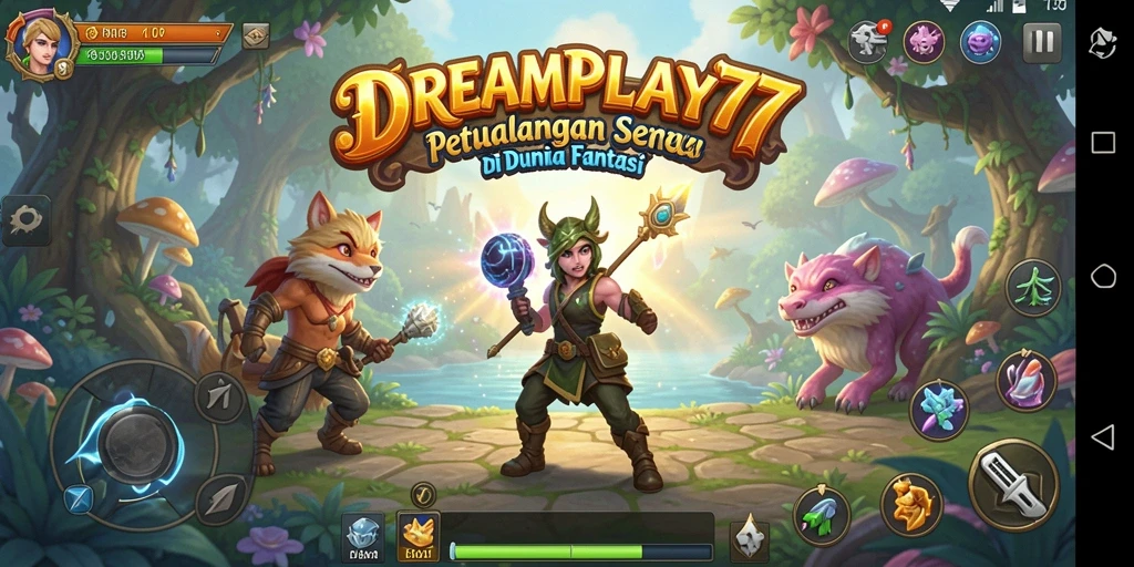 Tangkapan layar utama <strong>DREAMPLAY77</strong> menampilkan gameplay yang menegangkan dalam dunia petualangan.