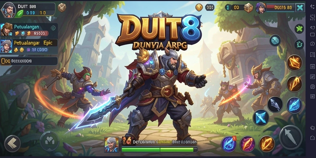 Tampilan gameplay <strong>DUIT8</strong> yang menakjubkan dalam pertempuran ARPG.