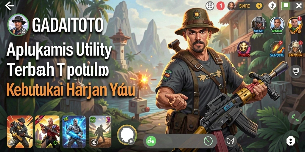 Tampilan utama GADAITOTO dengan fitur-fitur Utility yang menarik.