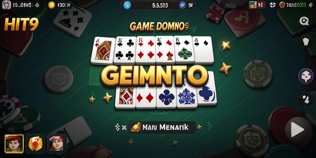 Tampilan gameplay menegangkan dari game Domino HIT9.