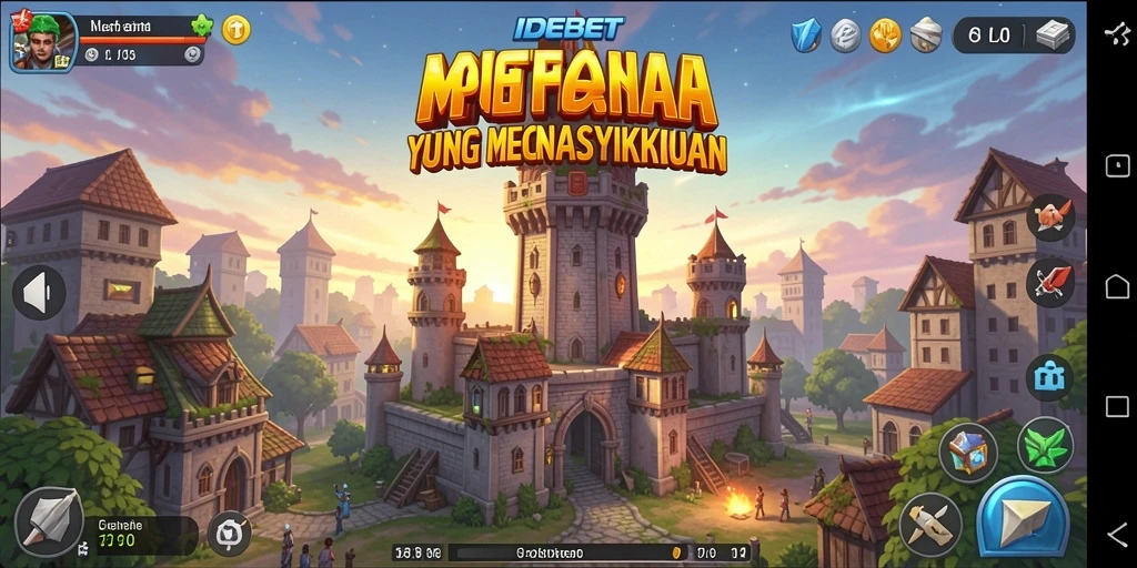 Screenshot utama gameplay Tower Defense IDEBET yang menampilkan aksi pertahanan yang mendebarkan.