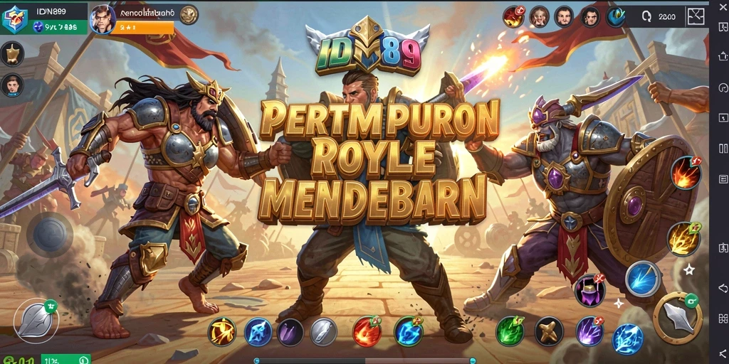 Screenshot gameplay IDN89 menampilkan aksi pertempuran Battle Royale yang seru.