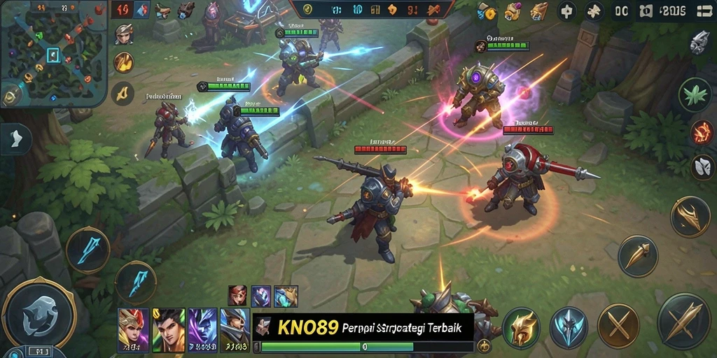 Tampilan utama gameplay KNO89 yang menunjukkan aksi perang yang mendebarkan.