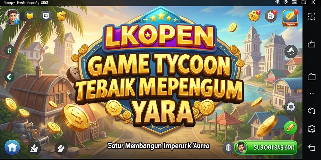 Tampilan gameplay menarik dari LKOPEN yang menunjukkan pengelolaan bisnis Tycoon.