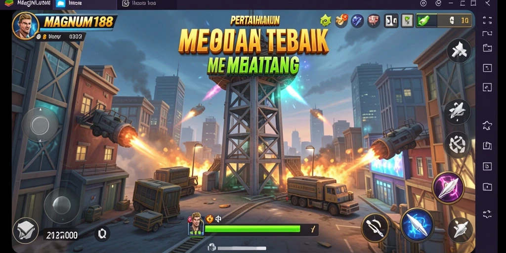 Gameplay seru di MAGNUM188 dengan menara pertahanan yang strategis.