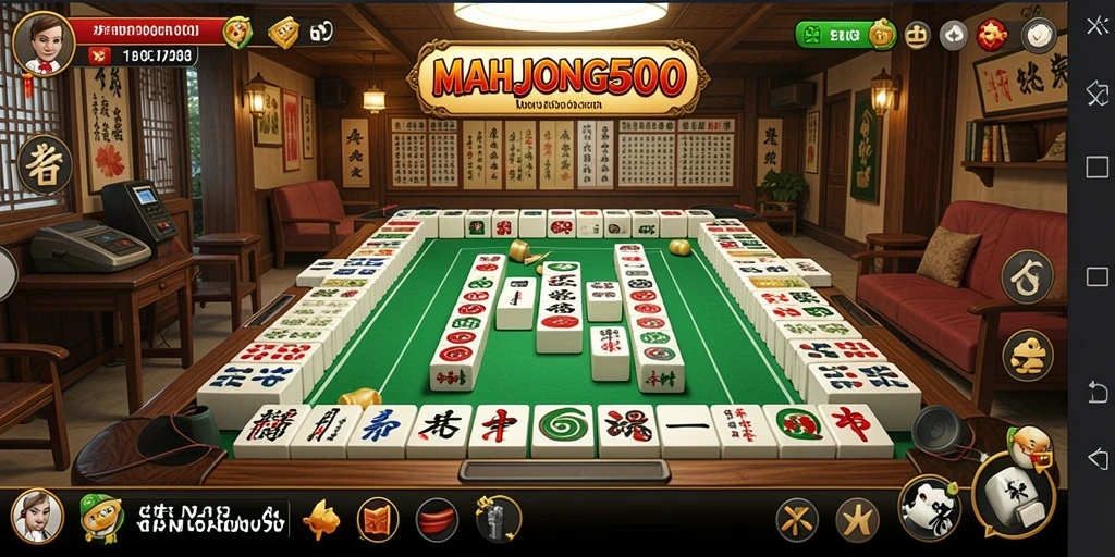 Tampilan menarik dari gameplay MAHJONG500 yang seru dan menantang.