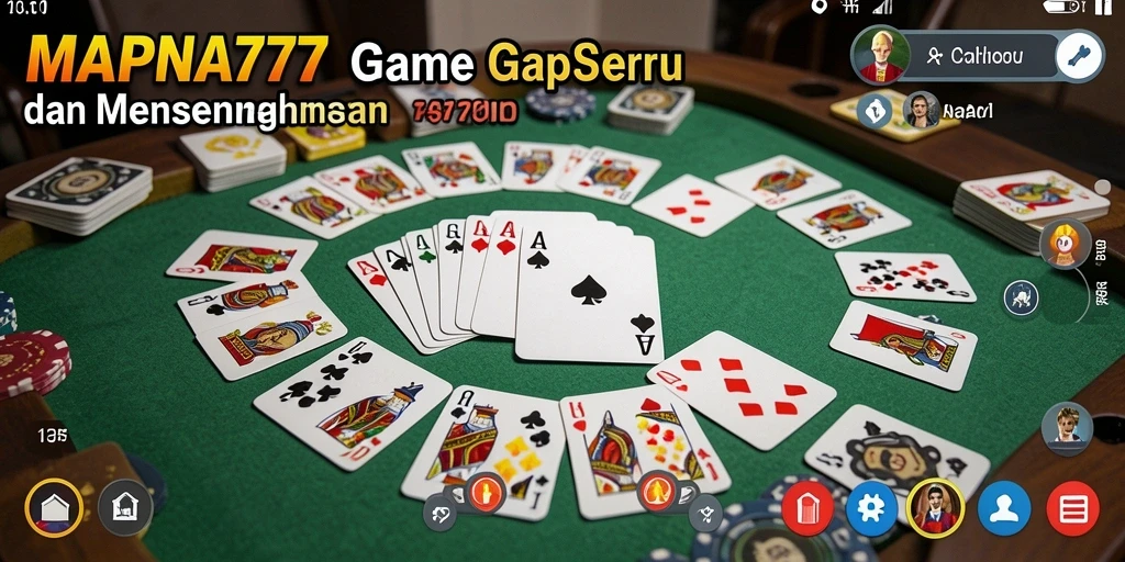 Screenshot gameplay MAPNA777 yang menampilkan suasana seru permainan Gaple.