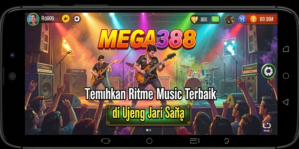 Tampilan antarmuka MEGA388 yang menarik dengan fitur musik interaktif.