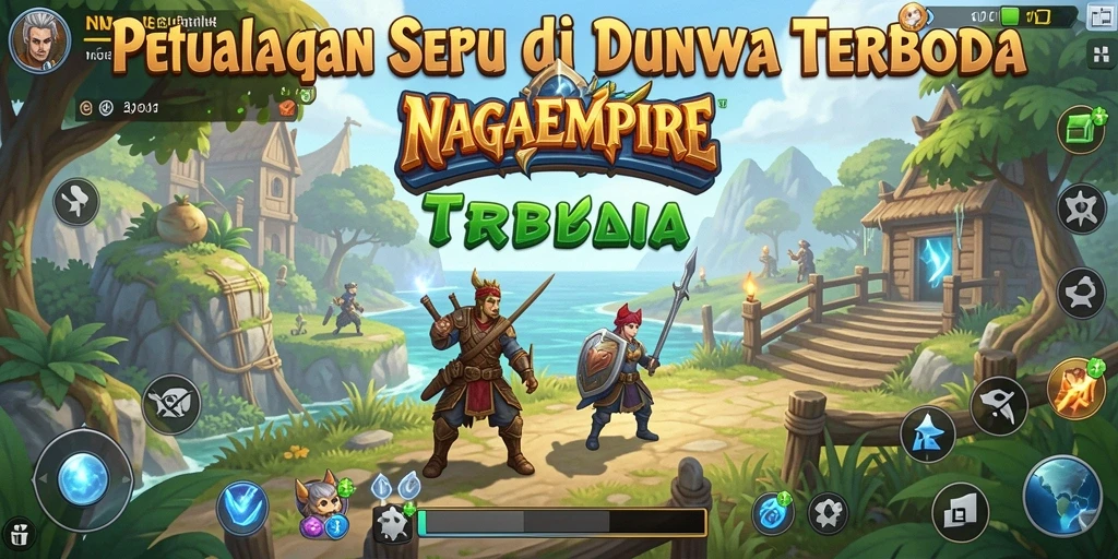 Tampilan menakjubkan dari gameplay NAGAEMPIRE di dunia terbuka.