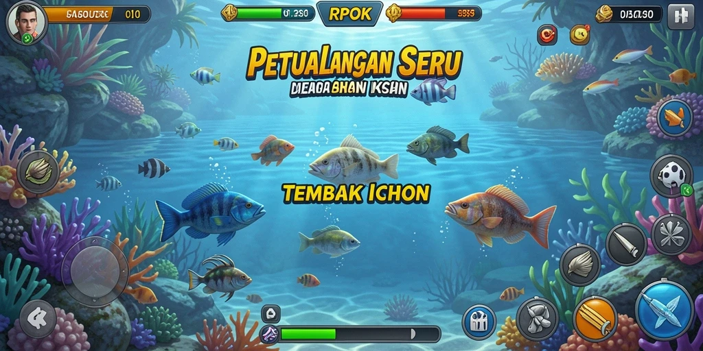 Tampilan gameplay Tembak Ikan yang menarik dan seru.