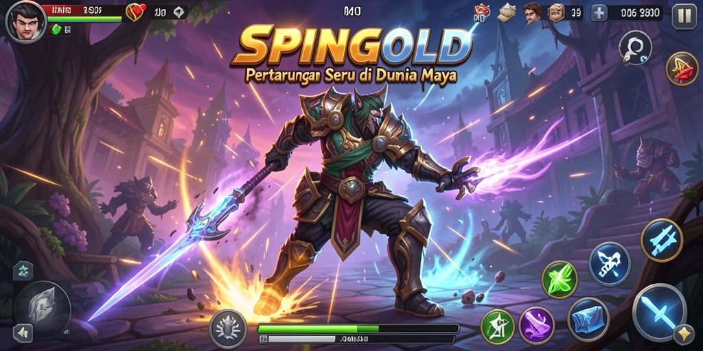 Gameplay seru di arena pertarungan SPINGOLD.
